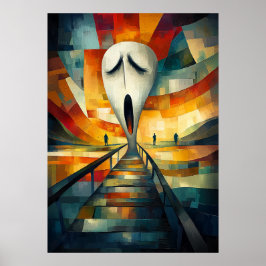 Poster A obra-prima minimalista cubista inspirada em O Gr