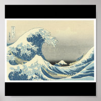 "A Onda do Excelente" pintura japonesa c. 1830-183