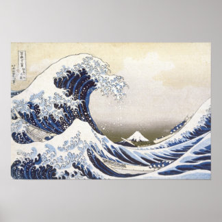 Pôster A onda do Excelente por Hokusai