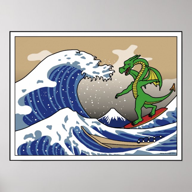 Pôster A onda nua de Kakogawa (Frente)