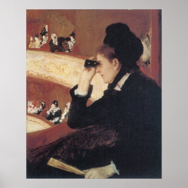 Poster A Ópera de Mary Cassatt, Impressionismo Vintage (Frente)