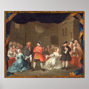 Poster A Ópera do mendigo William Hogarth Bela Arte