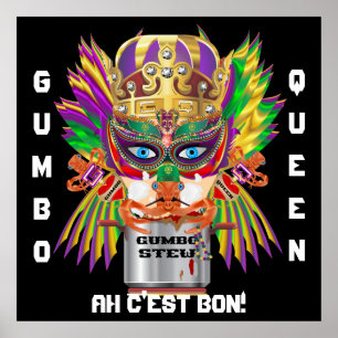 Pôster A opinião da rainha do Gumbo do carnaval sugere