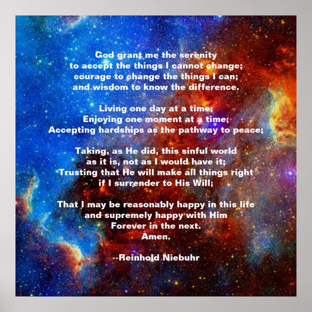 Poster A Oração da Serenidade (Frente)