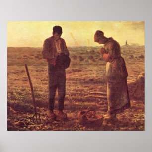 Poster A oração de Angelus A Virgem de Anunciação Mar