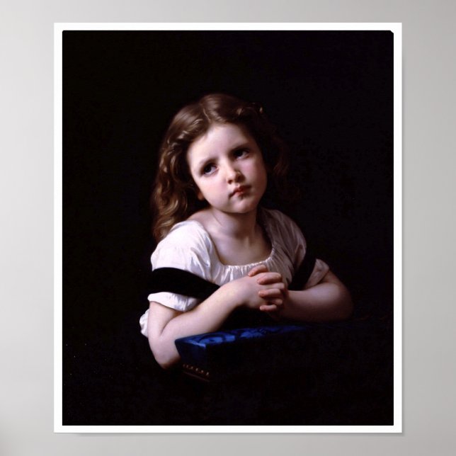 Pôster A oração de WIlliam-Adolphe Bouguereau (Frente)