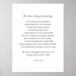 Poster A Oração do Senhor.
