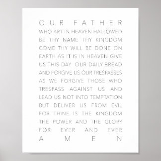 Poster A Oração do Senhor Branco