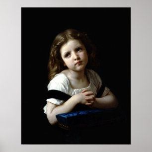 Poster A oração, por William Bouguereau (impressão)