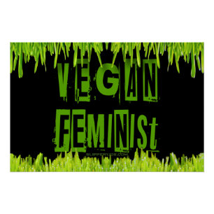Pôster A orgulho gay feminista feminista Vegana de Slippe