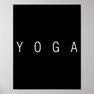 Poster A Palavra Yoga Um Design Minimalista Elegante Que