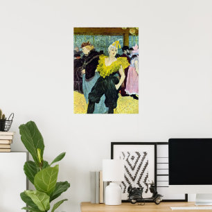 Poster A Palhaça (Palhaço) Cha-U-Kao por Toulouse Lautrec
