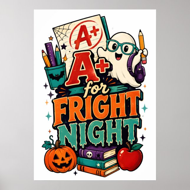 Poster A+ para Fright Night – Escola Assustadora de Hallo (Frente)