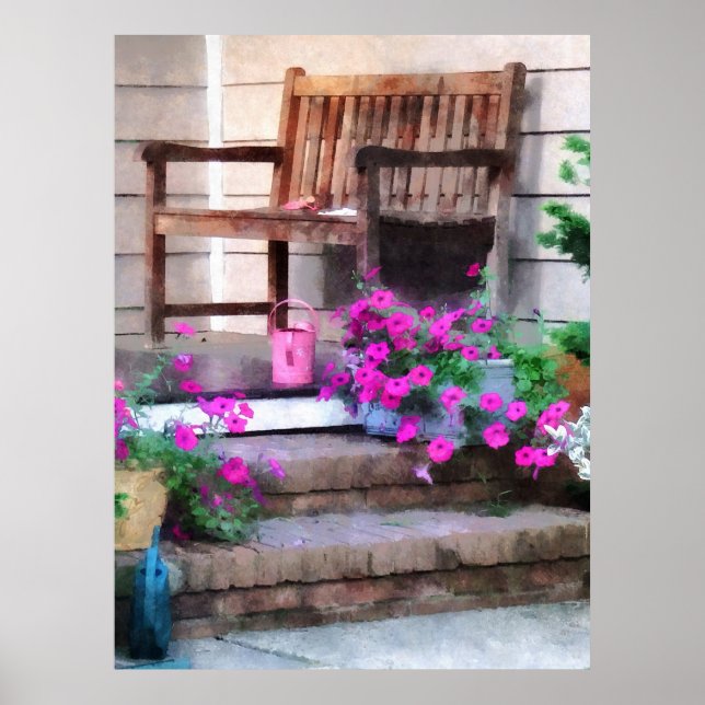 Pôster A PARTIR DE Petunias cor-de-rosa com menos de 20 d (Frente)