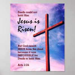 Poster A PÁSCOA Cristã Jesus é riscada e PERSONALIZÁVEL