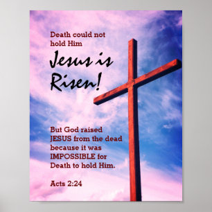 Poster A PÁSCOA Cristã Jesus É Riscada PERSONALIZÁVEL