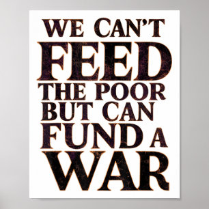 Poster A paz anti-guerra não podemos alimentar o ou podem