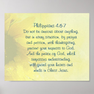 Poster A paz do 4:7 dos Philippians do deus guardará seu