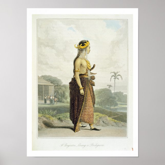 Pôster A Peng'anten Lanang or Bridegroom, plate 19 from V (Frente)