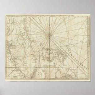 Pôster A península e o golfo de Florida