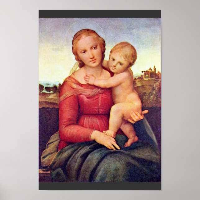 Poster A Pequena Madonna De Cabeça De Raffael (Frente)