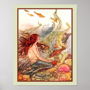 Poster "A Pequena Sereia" ca. 1920 por Eleanor Abbott