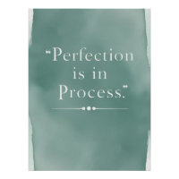 A perfeição está no processo