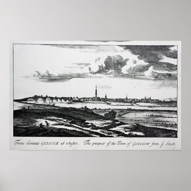Pôster A perspectiva da cidade de Glasgow (Frente)