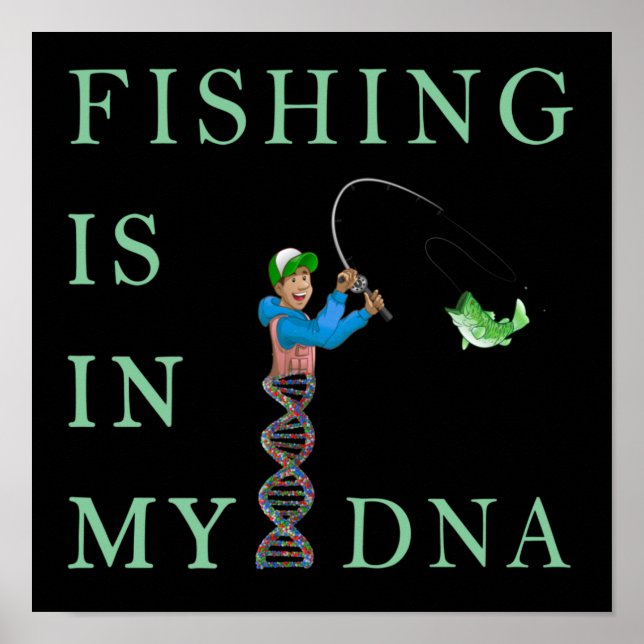 Poster A pesca está no meu DNA (Frente)