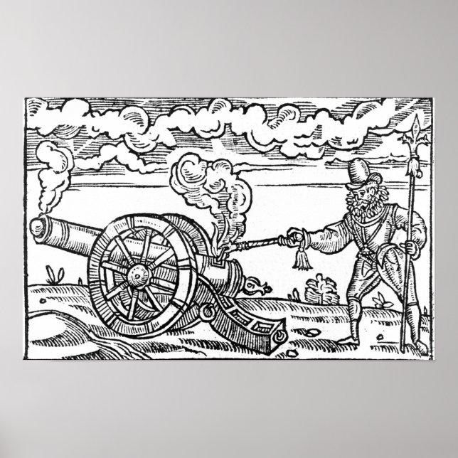 Poster A Pikeman Lighting a Cannon (Frente)