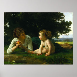 Poster A pintura clássica de Bouguereau: Tentação (188