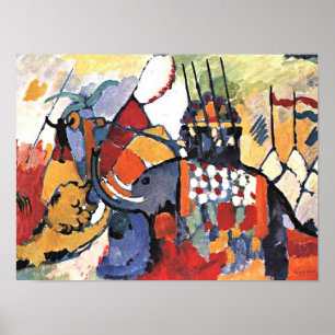 Poster A pintura de animal de Kandinsky, O Elefante,