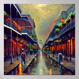 Poster A pintura de arte digital do Quarter francês