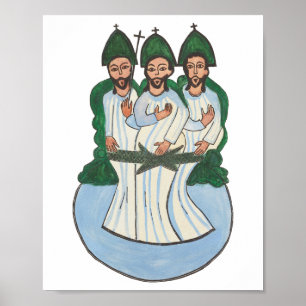 Poster A pintura de arte popular da Santa Trindade