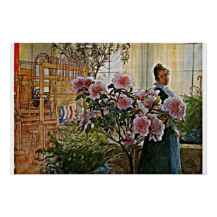 Pôster A pintura de Carl Larsson, Azaléia,