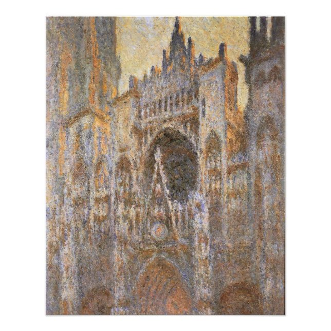 Pôster A pintura de Claude Monet, Catedral de Rouen 02, (Frente)
