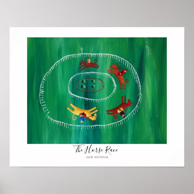 Poster A pintura de corridas de cavalos (Frente)