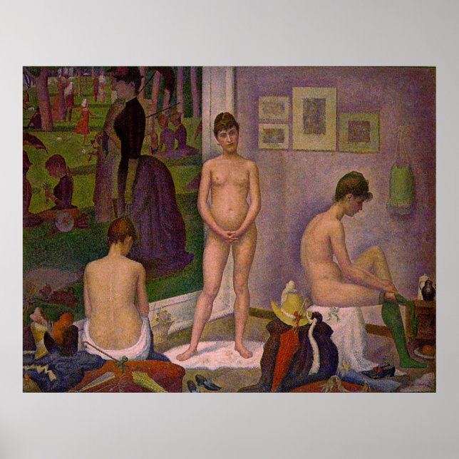 Poster A Pintura de Georges Seurat: Os Modelos (1889) (Frente)