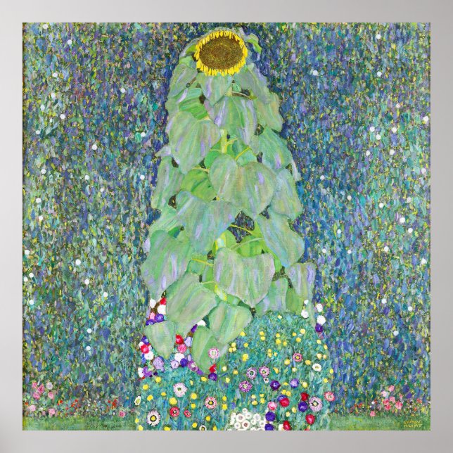 Poster A pintura de girassol de Gustav Klimt (Frente)