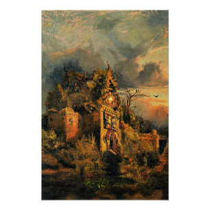 Pôster A pintura de Thomas Moran, A Casa Assombrada,