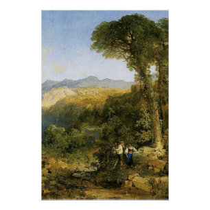 Pôster A pintura de Thomas Moran, Costa Amalfi,