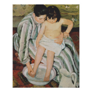 Pôster A Pintura do Banho de Mary Cassatt Child