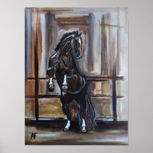 Poster A Pintura do Cavalo Selvagem por Alfred Fox