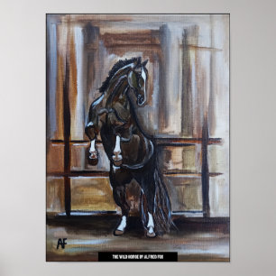 Poster A Pintura do Cavalo Selvagem por Alfred Fox
