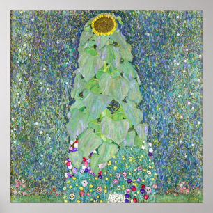 Poster A pintura do girassol de Gustav Klimt