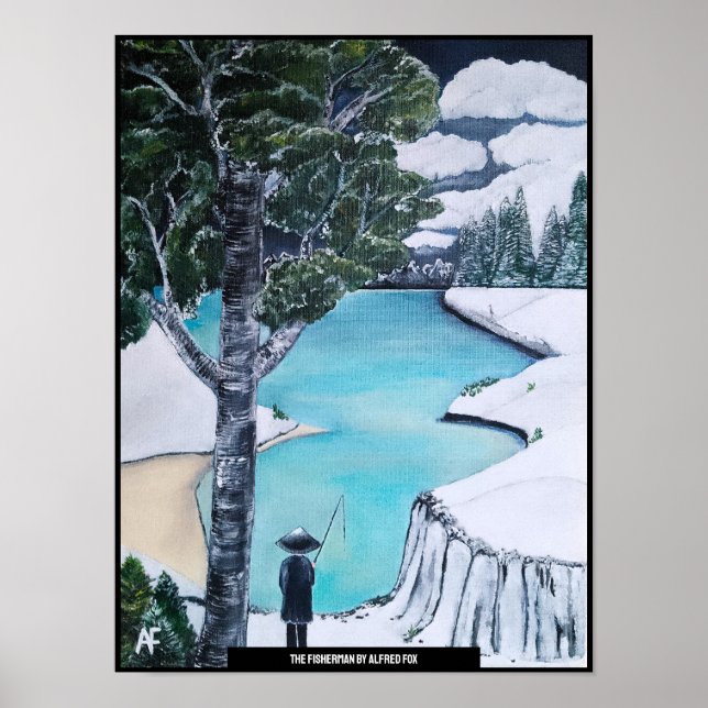 Poster A pintura do pescador por Alfred Fox (Frente)