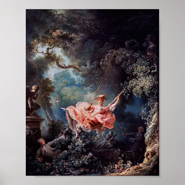 Poster A pintura Swing de Jean-Honoré Fragonard (Frente)