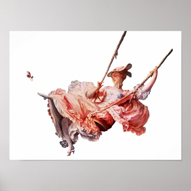 Poster A pintura Swing de Jean-Honoré Fragonard (Frente)