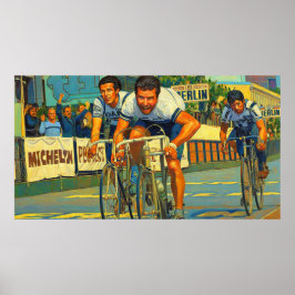 Poster A pintura triangular Sprint Paris-Roubaix 1981