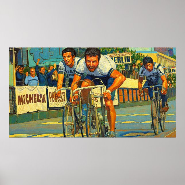 Poster A pintura triangular Sprint Paris-Roubaix 1981 (Frente)